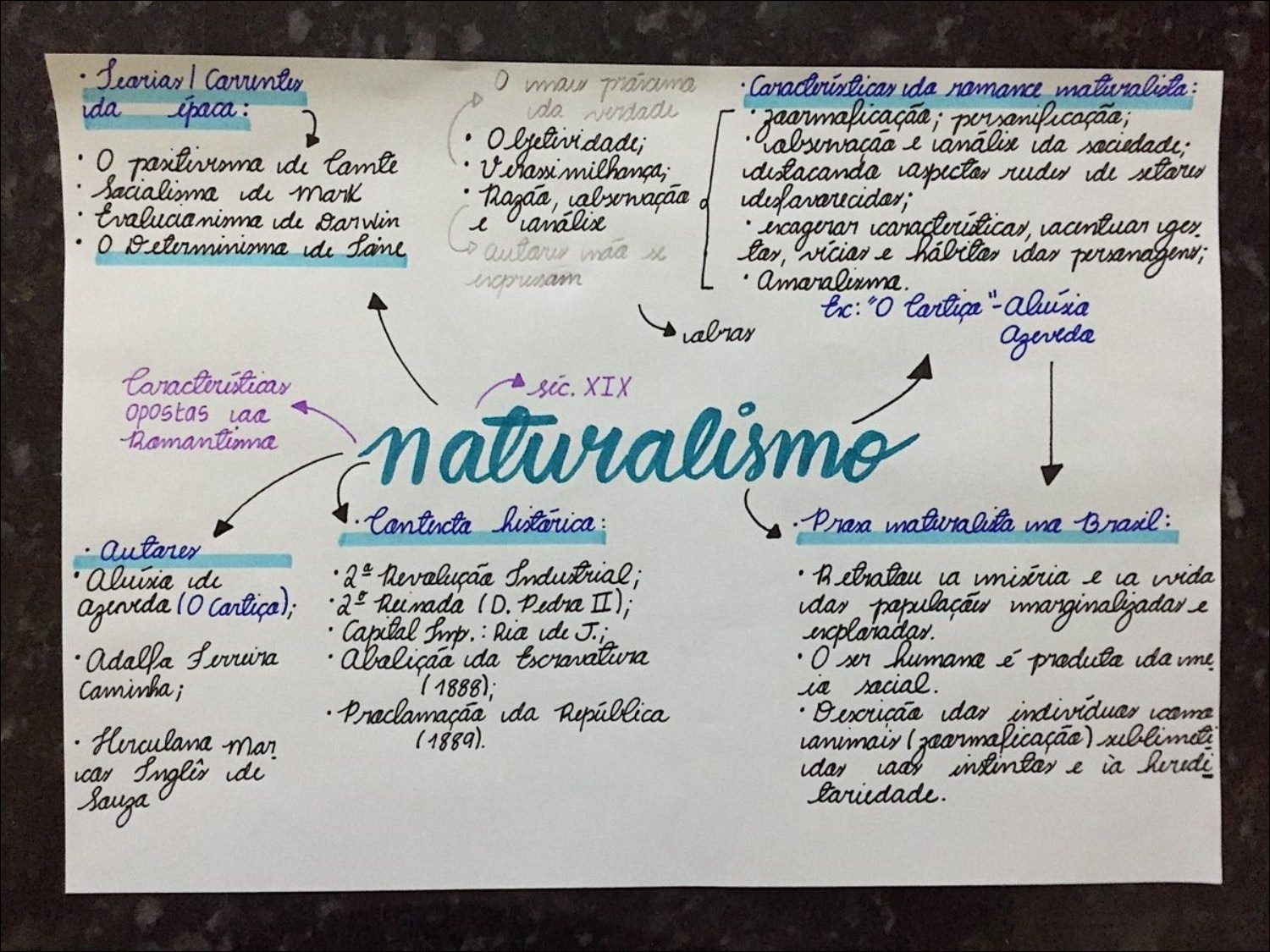 Mapas Mentais Sobre Naturalismo Study Maps