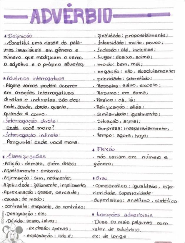 Mapas Mentais Sobre Adverbios Study Maps