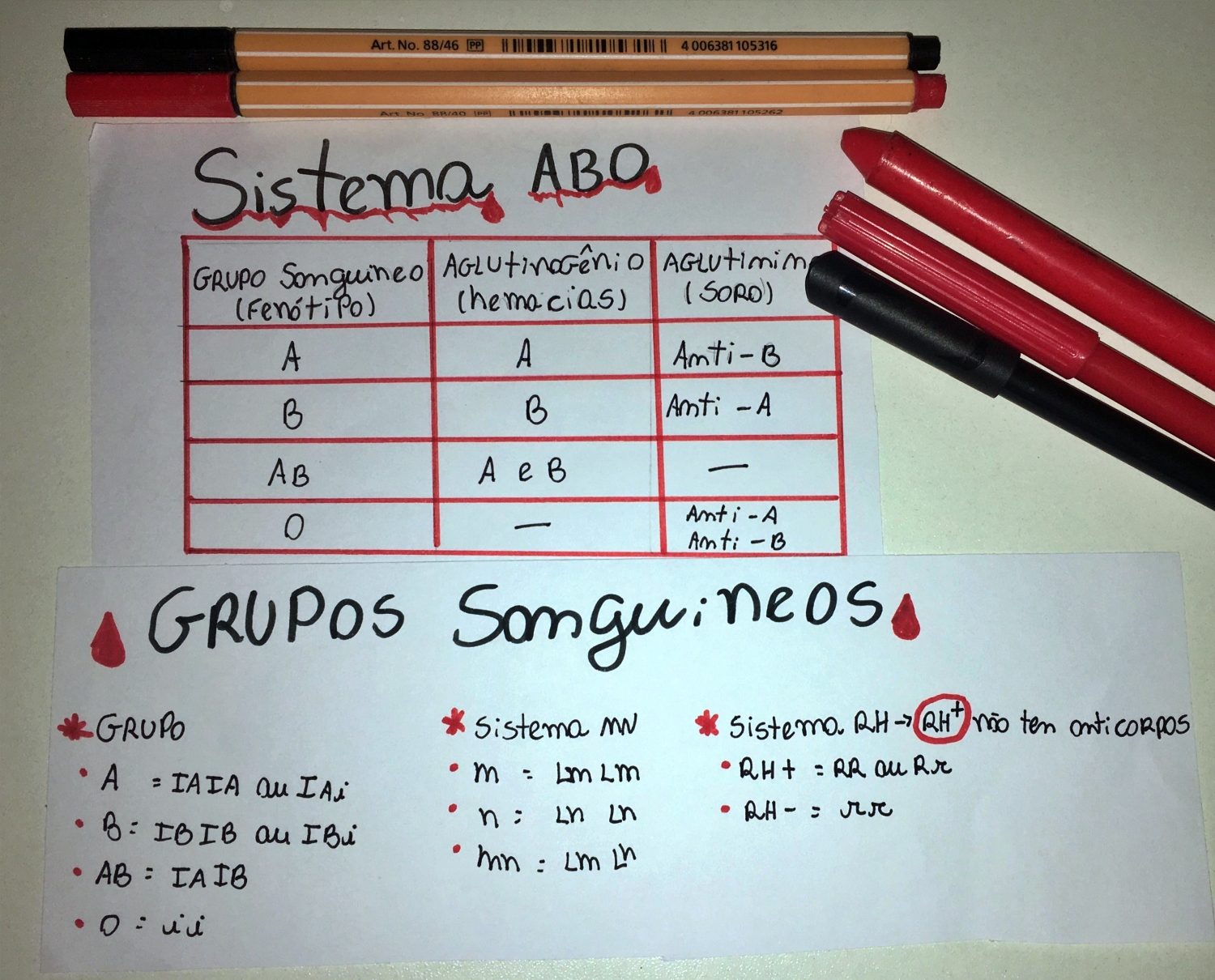 MAPA MENTAL SOBRE GRUPOS SANGUÍNEOS - STUDY MAPS