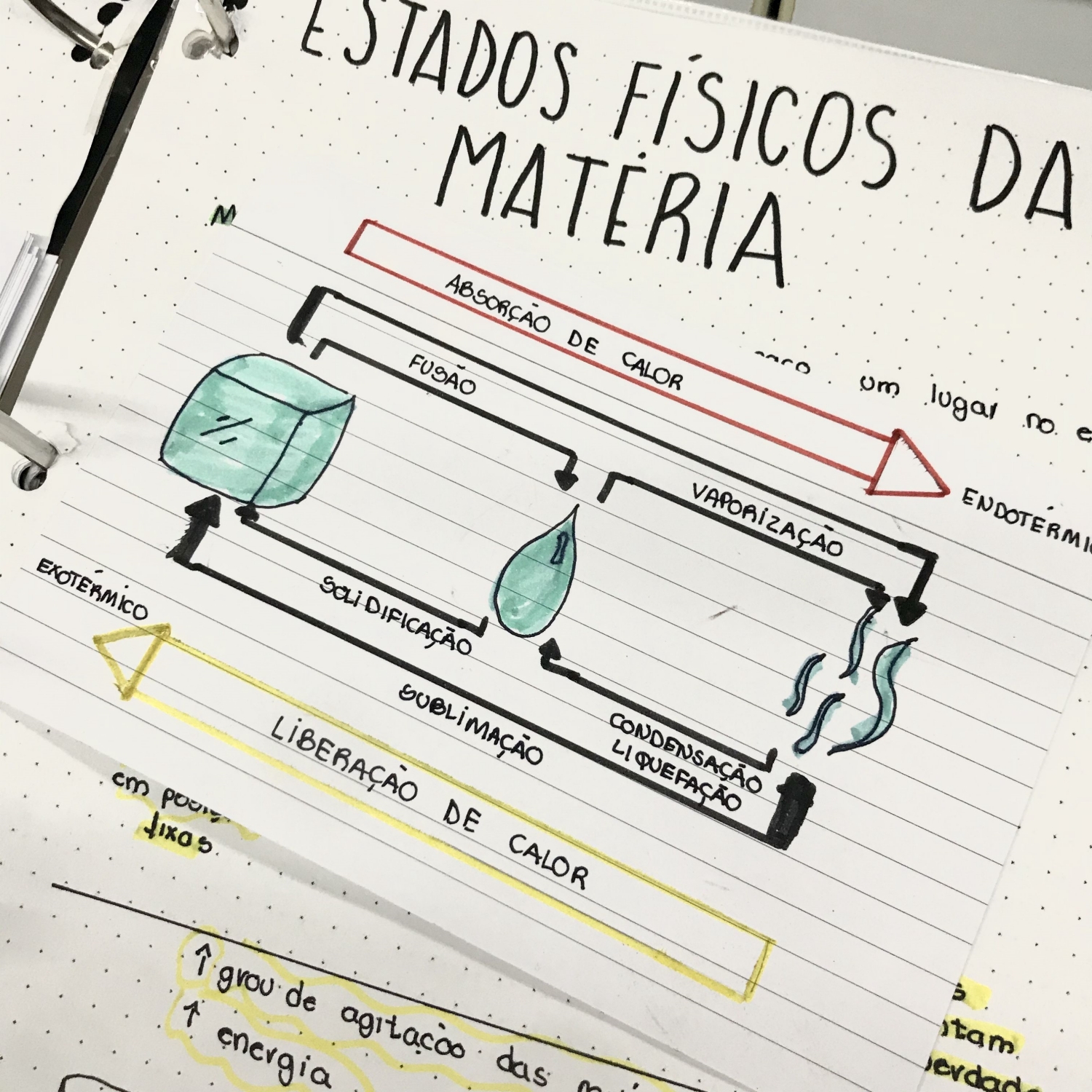 MAPA MENTAL SOBRE ESTADOS FÍSICOS DA MATÉRIA - STUDY MAPS