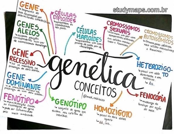Mapa mental sobre CONCEITOS DE GENETICA