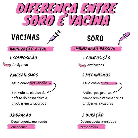 Mapa mental sobre VACINAS E SOROS