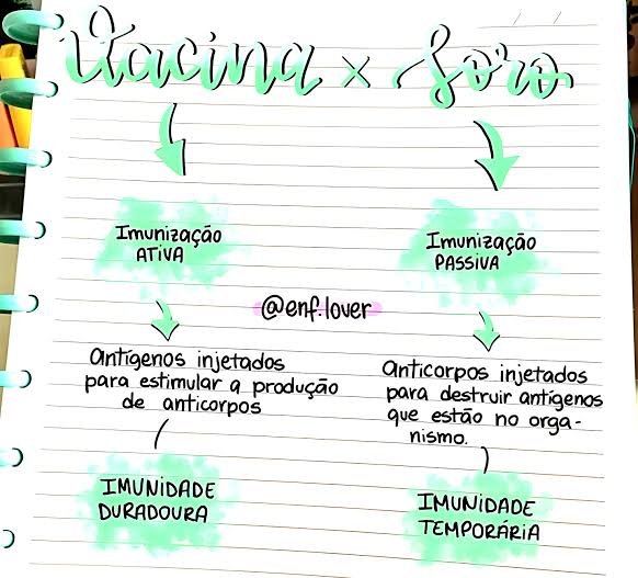 Mapa mental sobre VACINAS E SOROS