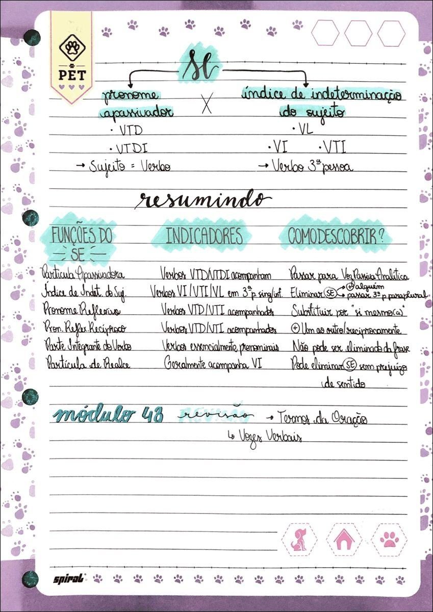 Mapa mental com se no centro, ramificando-se para PET e indice de indeterminação