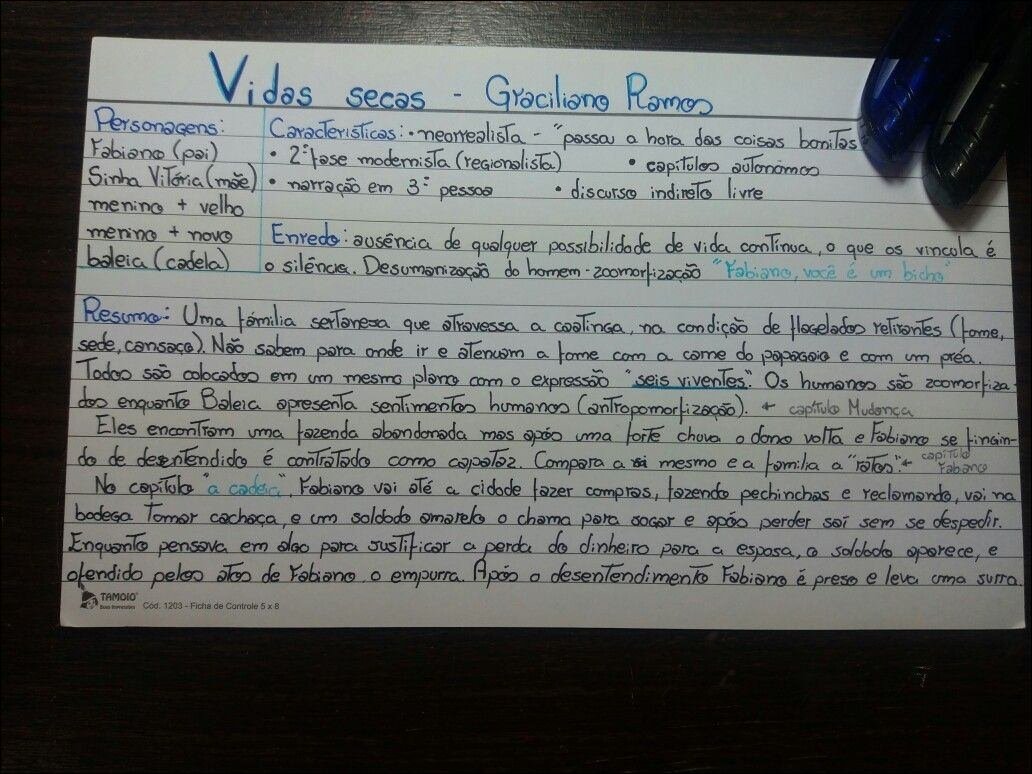 Mapa mental com Vidas Secas no centro, ramificando-se para Graciliano Ramos e Personagens
