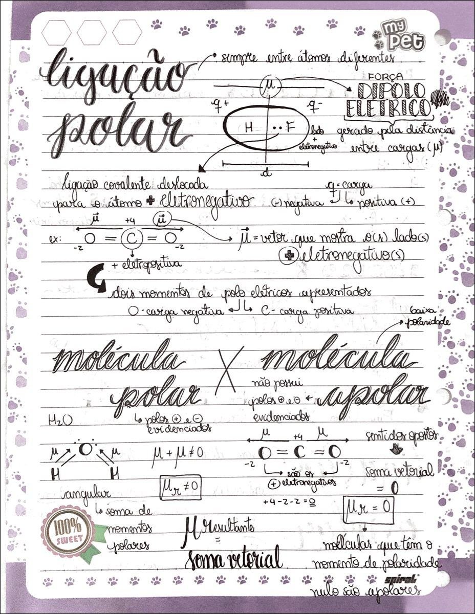 Mapa mental com polaridade no centro, ramificando-se para polos e polar