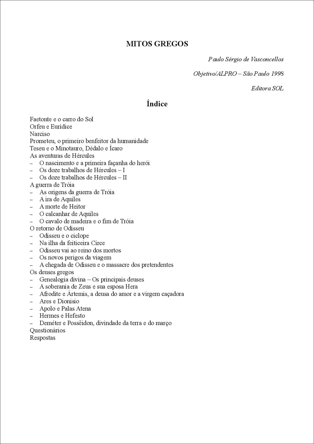 Mitos Gregos: Histórias e Heróis Antigos