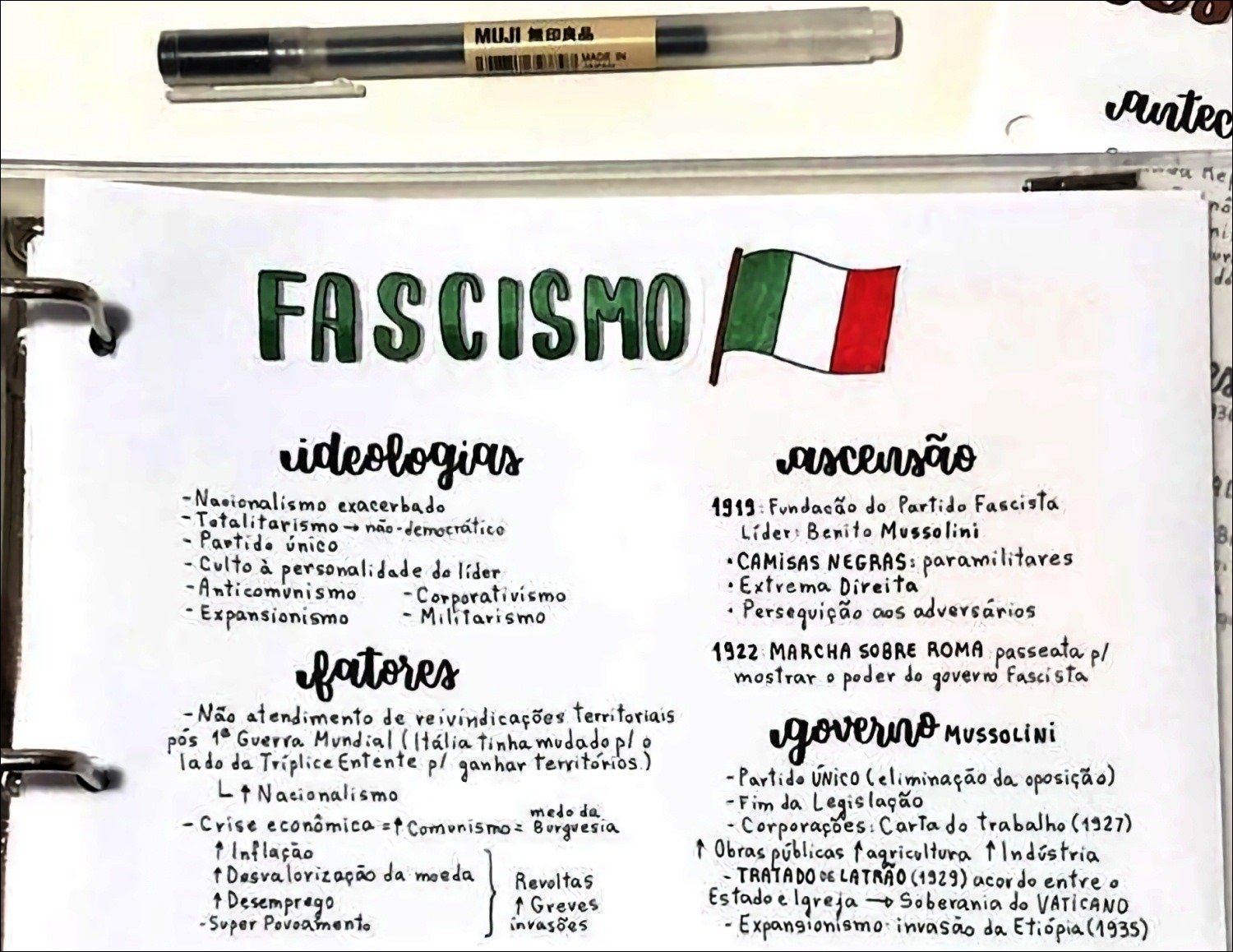 Mapa mental com a palavra MUJI MOAS no centro, ramificando-se para as palavras MADR IN e antec