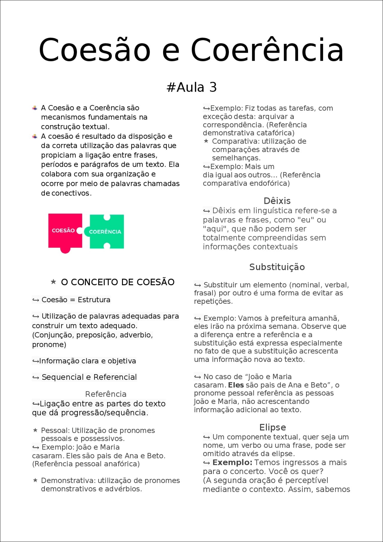 Coesao e Coerencia Textuais Semantica PDF, PDF, Pronome