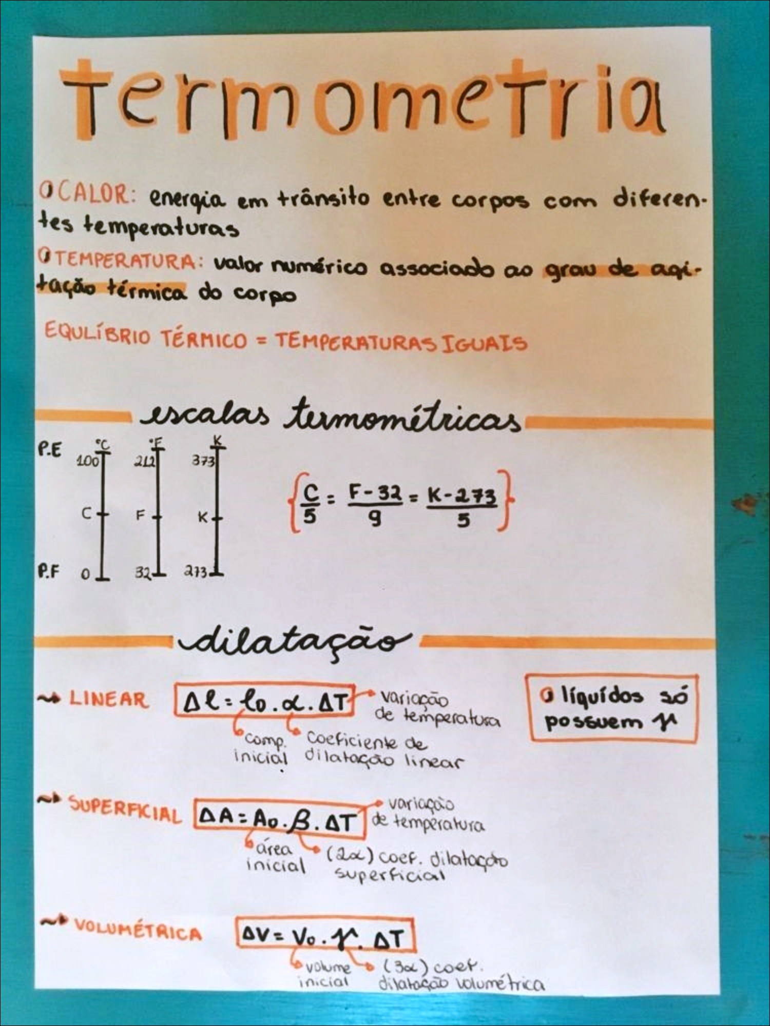 Conversão de escalas termométricas 