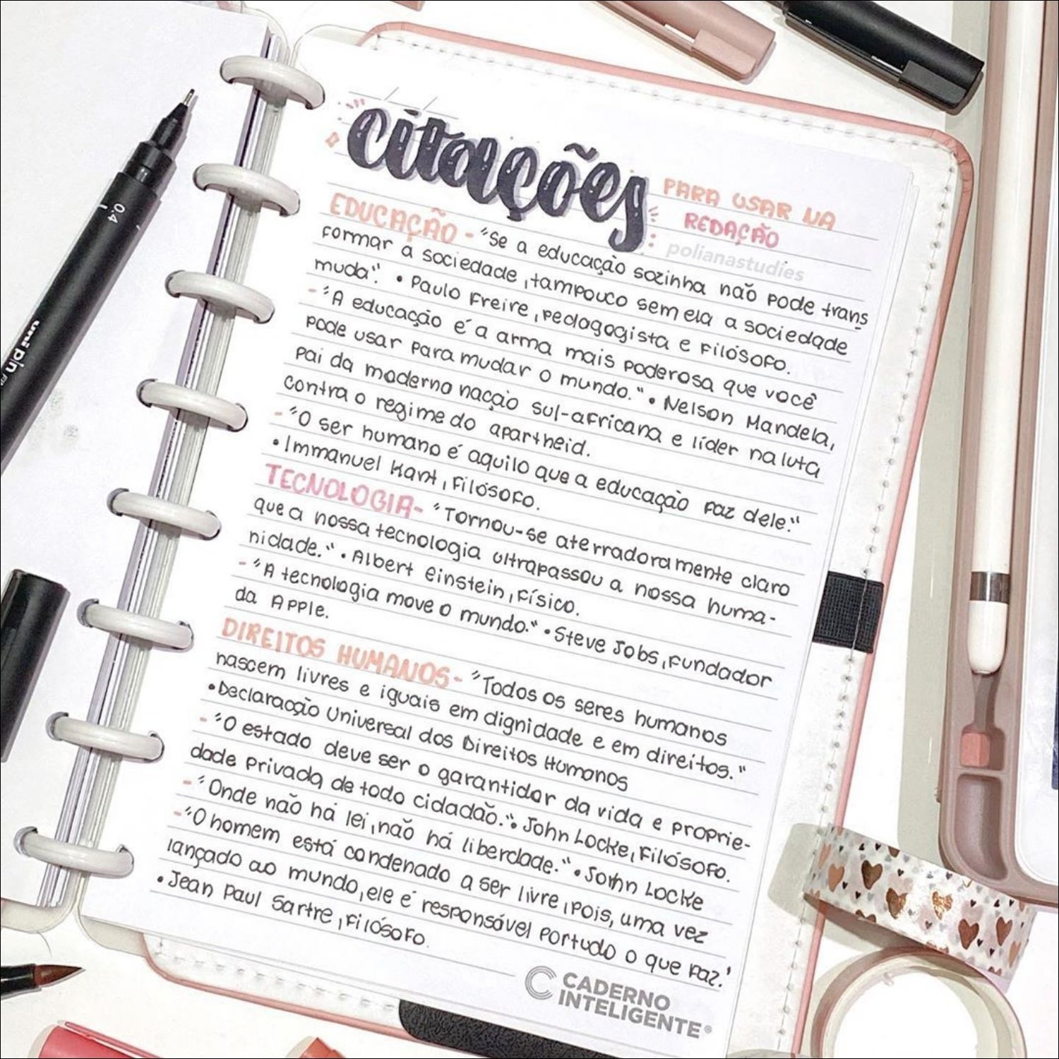 Mapa mental com a palavra citações no centro, ramificando-se para PARA USAR NA e REDAÇÃO