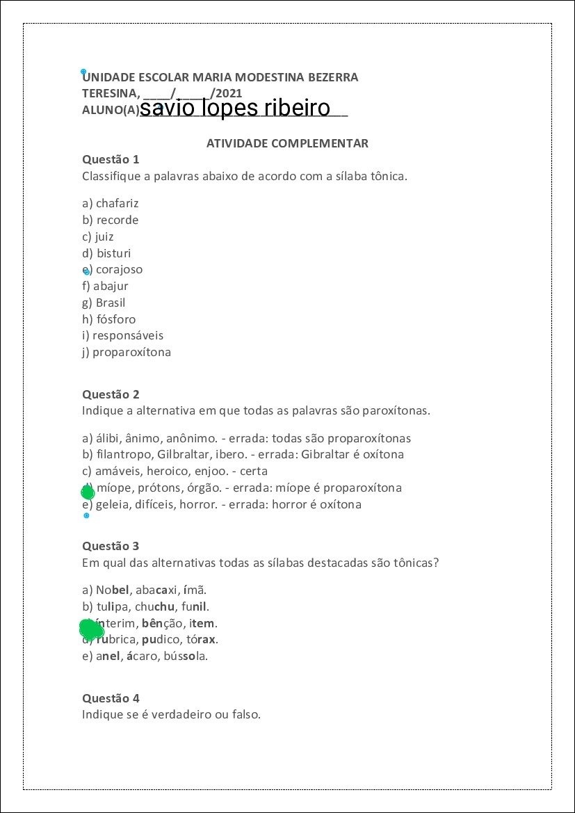 Palavras com sílabas tônicas - Mapa Mental