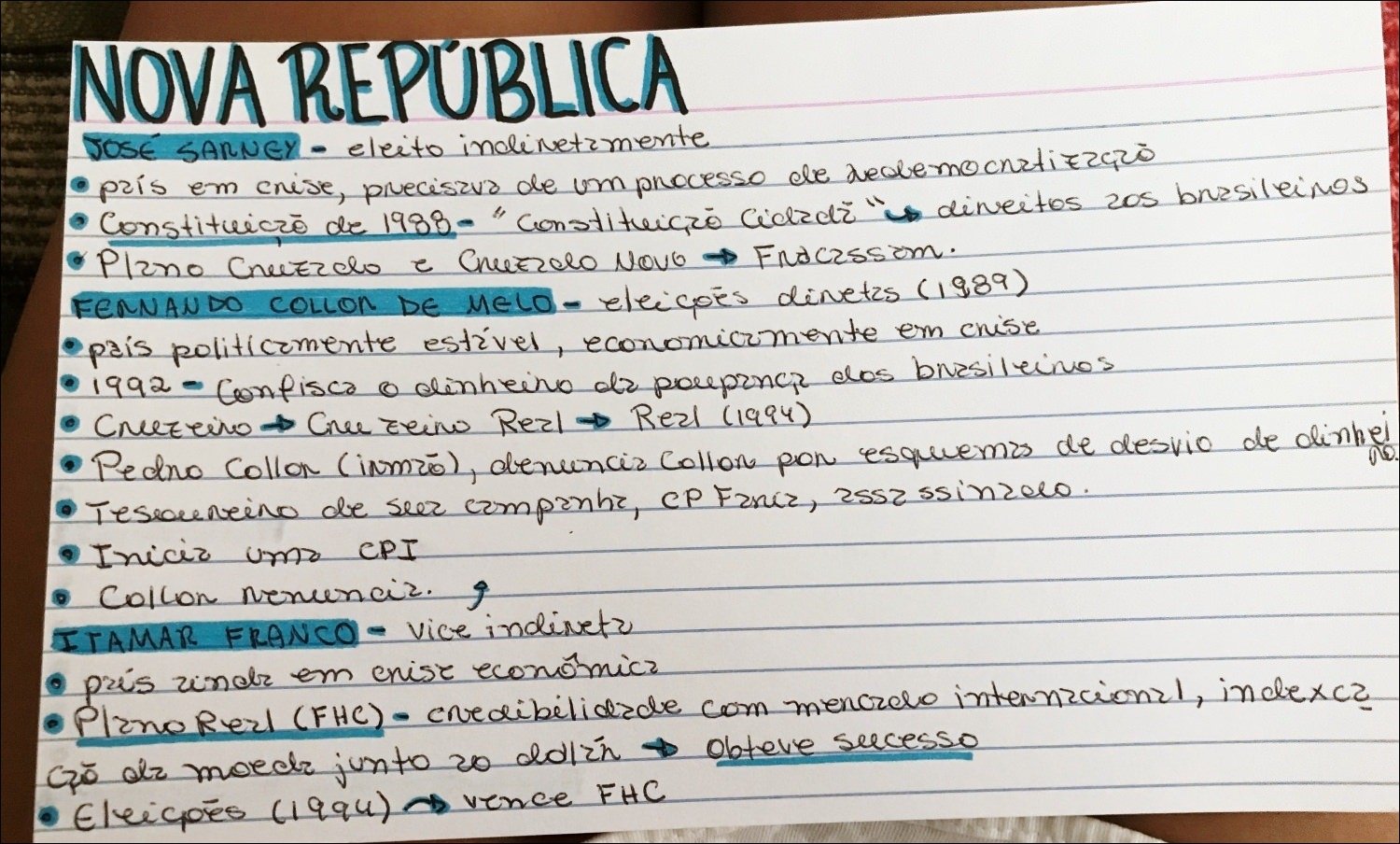 A História Política do Brasil: Da Nova República ao Plano Real