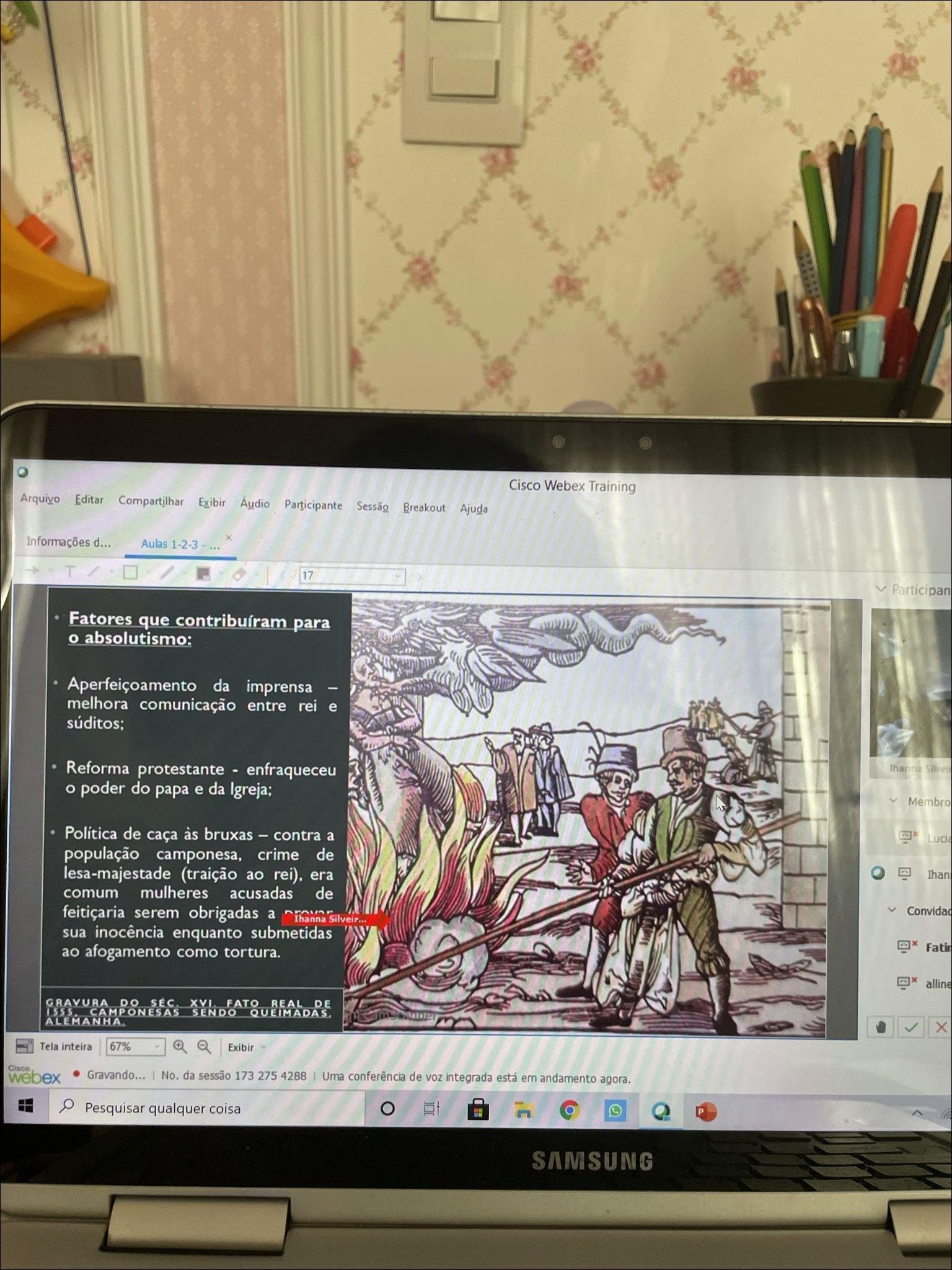 Mapa mental com Cisco Webex Training no centro, ramificando-se para Arquivo, Editar e Compartilhar