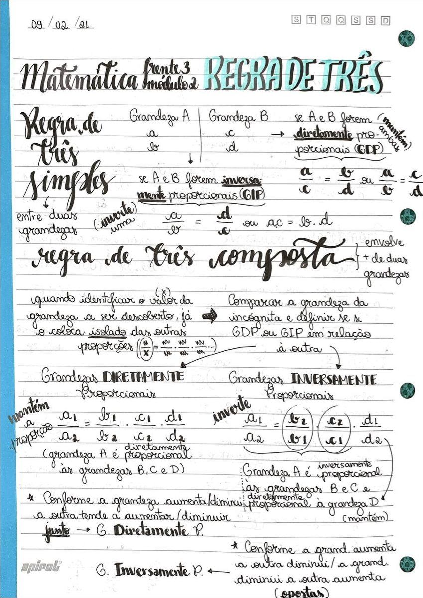 REGRA DE TRÊS SIMPLES - GRANDEZAS DIRETA E INVERSAMENTE