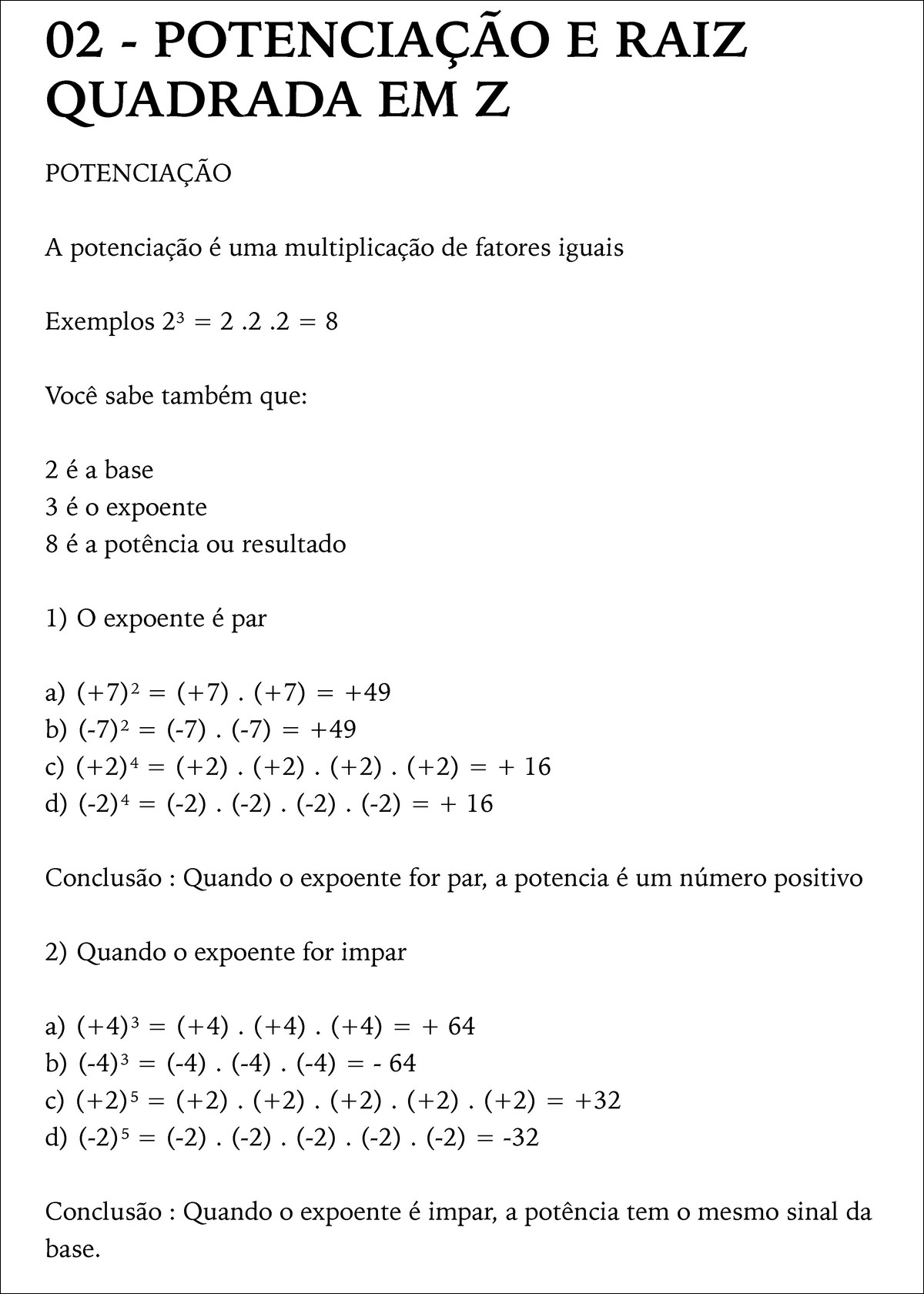 Raiz Quadrada