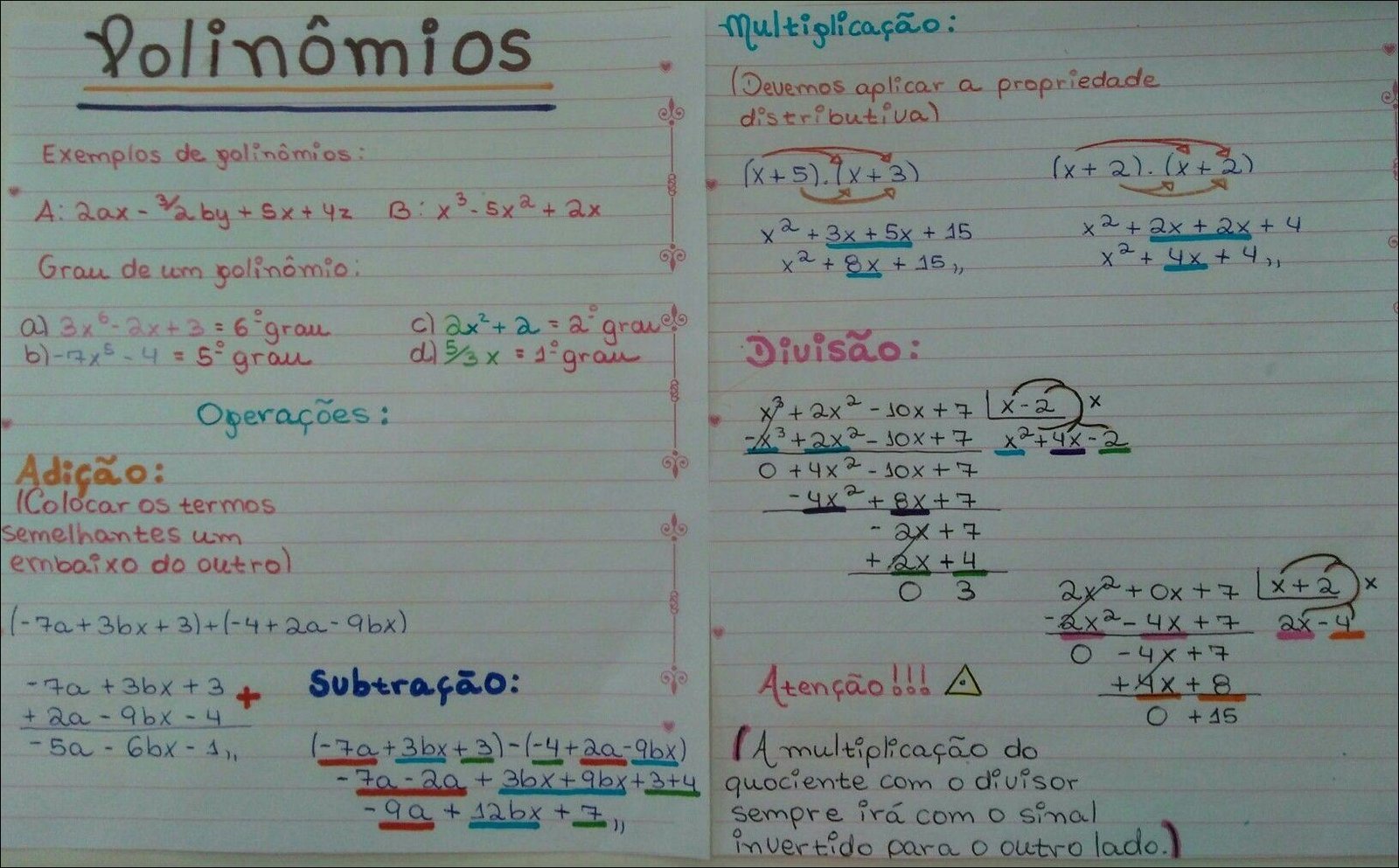 Polinômios: Operações e Propriedades