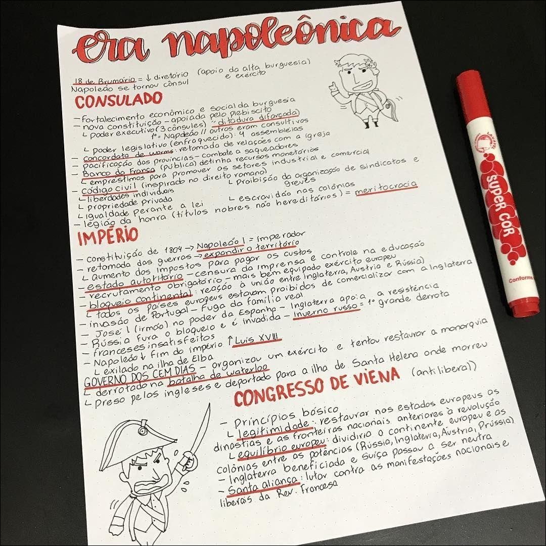 Mapa mental com Ora napoleônica no centro, ramificando-se para Napol 18 de Brumario eao se tornov I diretorio cônsul