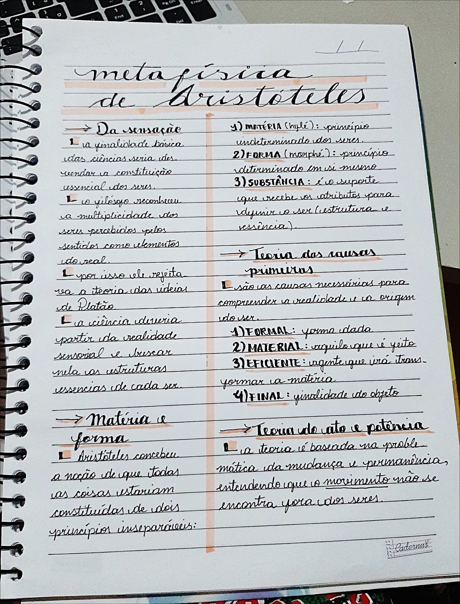 Mapa mental com DE no centro, ramificando-se para End e metafisica