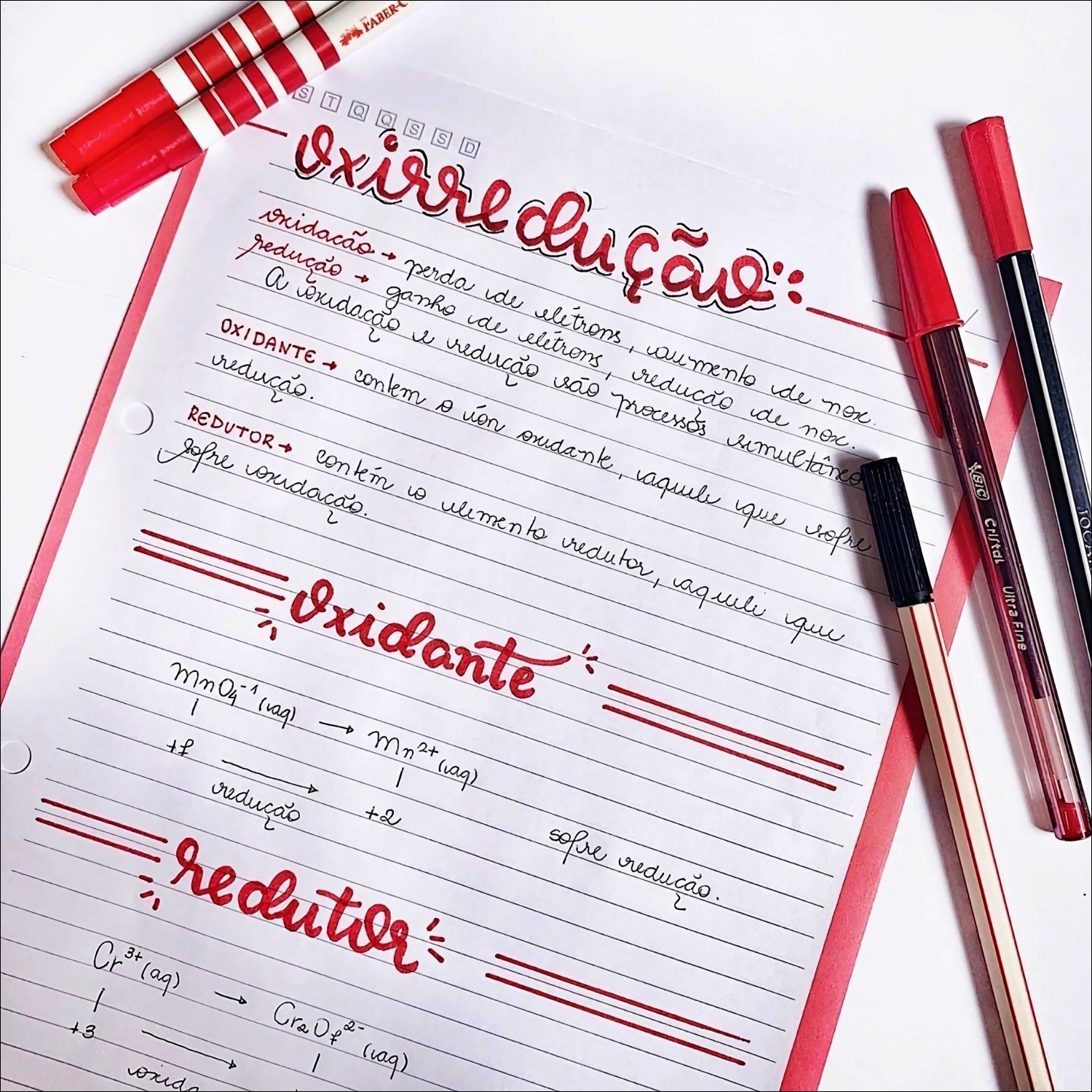 Mapa mental com oxirredução no centro, ramificando-se para kcal e oxidacão de aumento