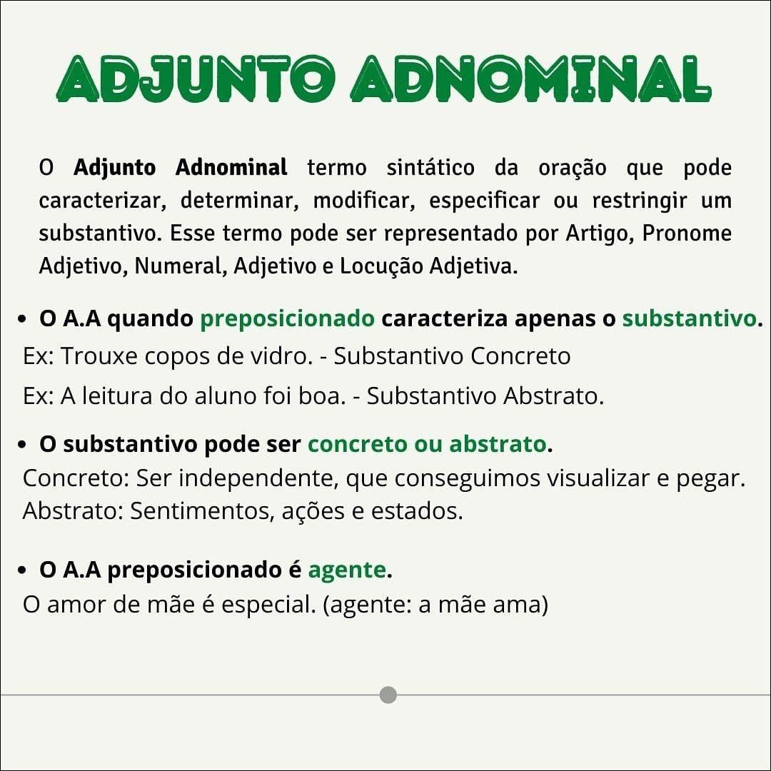 Adjunto Adnominal: O Que É E Como Se Identifica - Mundo Educação