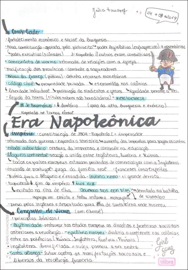 Mapa mental com Julia taurary no centro, ramificando-se para Consulado e fortalecimento econômico e social da Burguesia