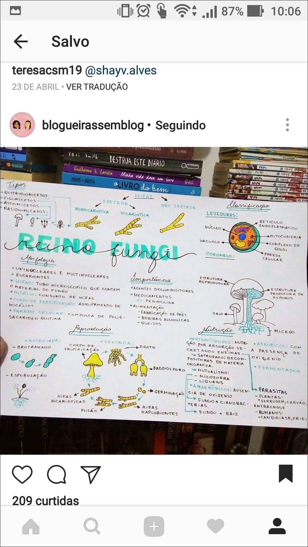 Biologia - fungos e células