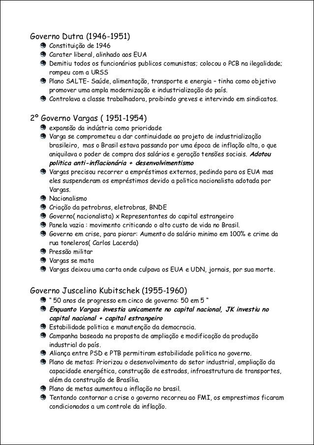 Governos Dutra e Vargas: Industrialização e Políticas Sociais no Brasil