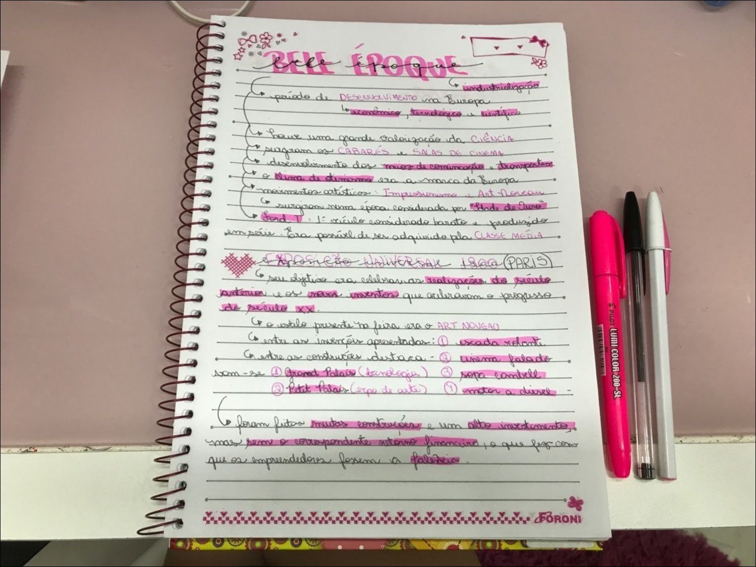 Mapa mental com BELL ÉPOQUE no centro, ramificando-se para DESENVOLVIMENTO e CIÊNCIA