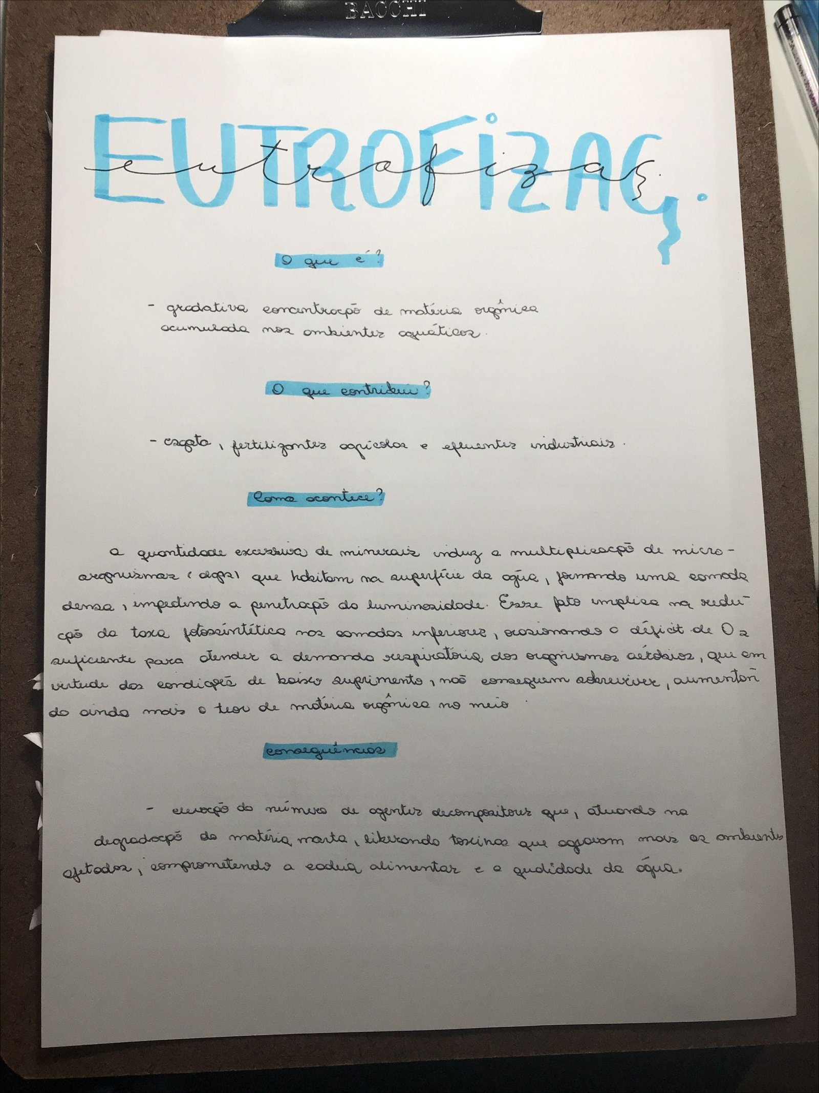 Mapa mental com ZASSIT no centro, ramificando-se para EUTROFIZAC e O que