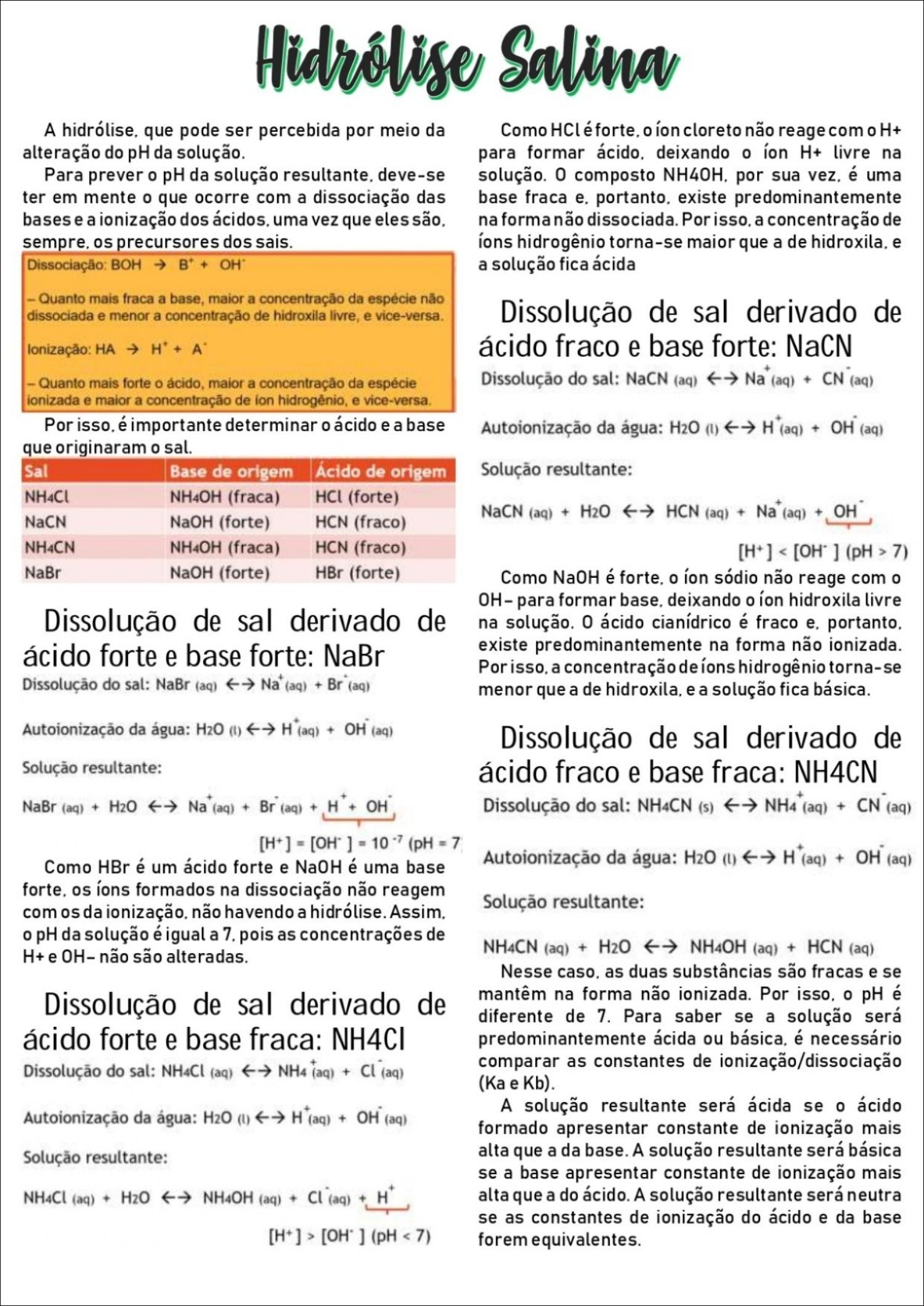 Hidrólise Salina: Fundamentos e Aplicações