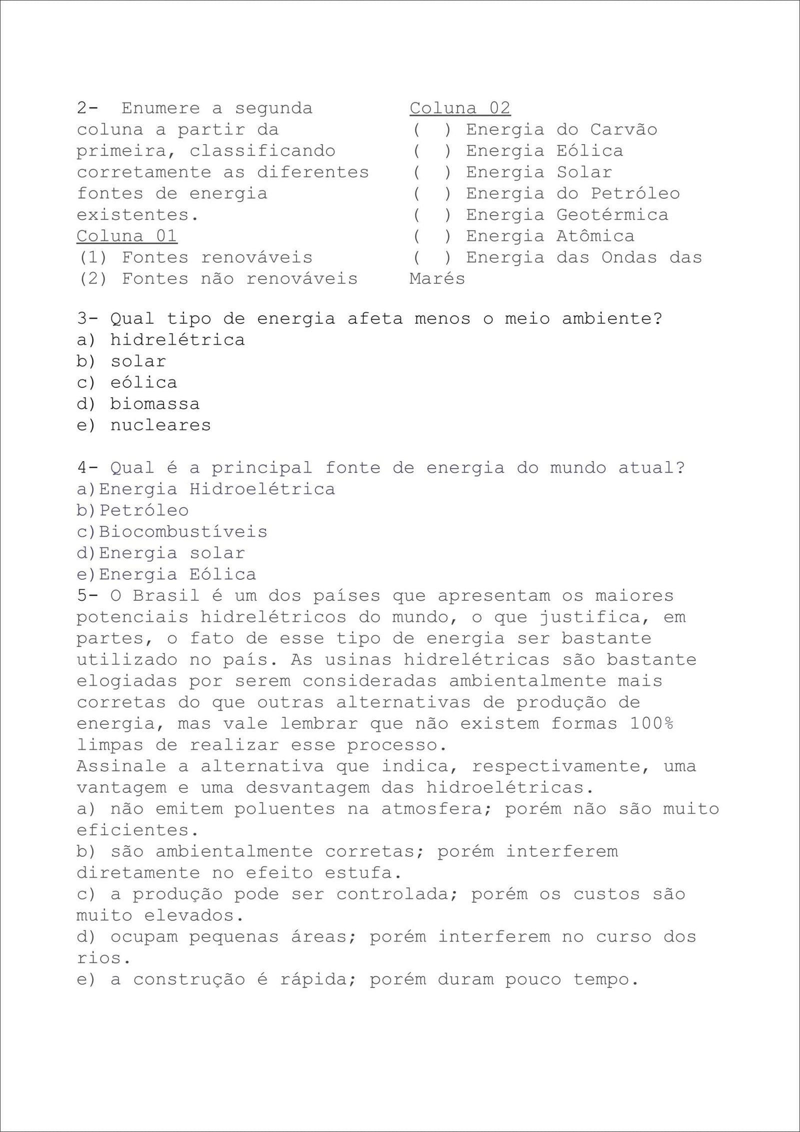 Mapa mental com Energia do Carvão no centro, ramificando-se para Energia Hidroelétrica e Energia Eólica