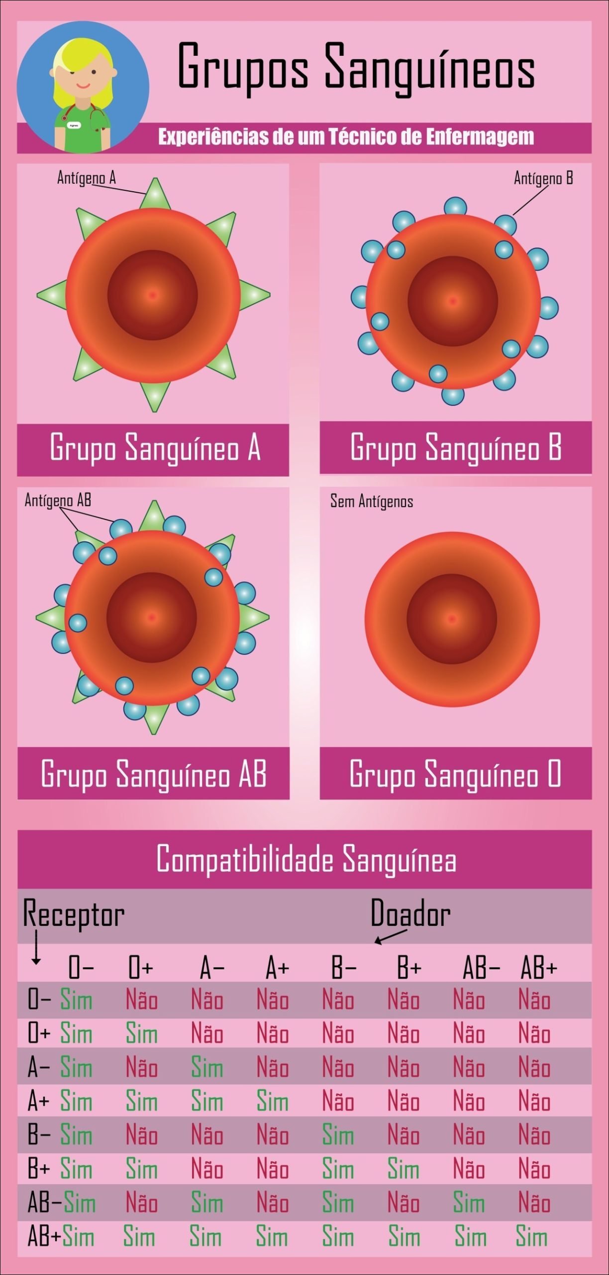 Grupos sanguíneos e compatibilidade
