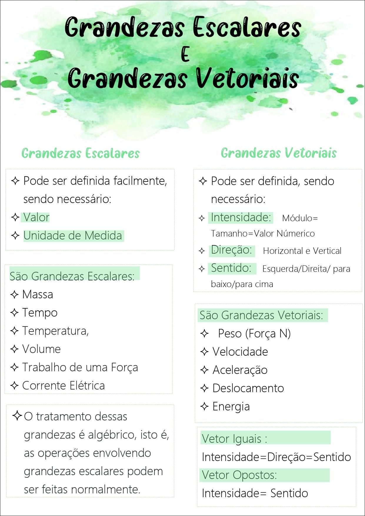 Mapas Mentais Sobre Grandezas Escalares E Vetoriais S