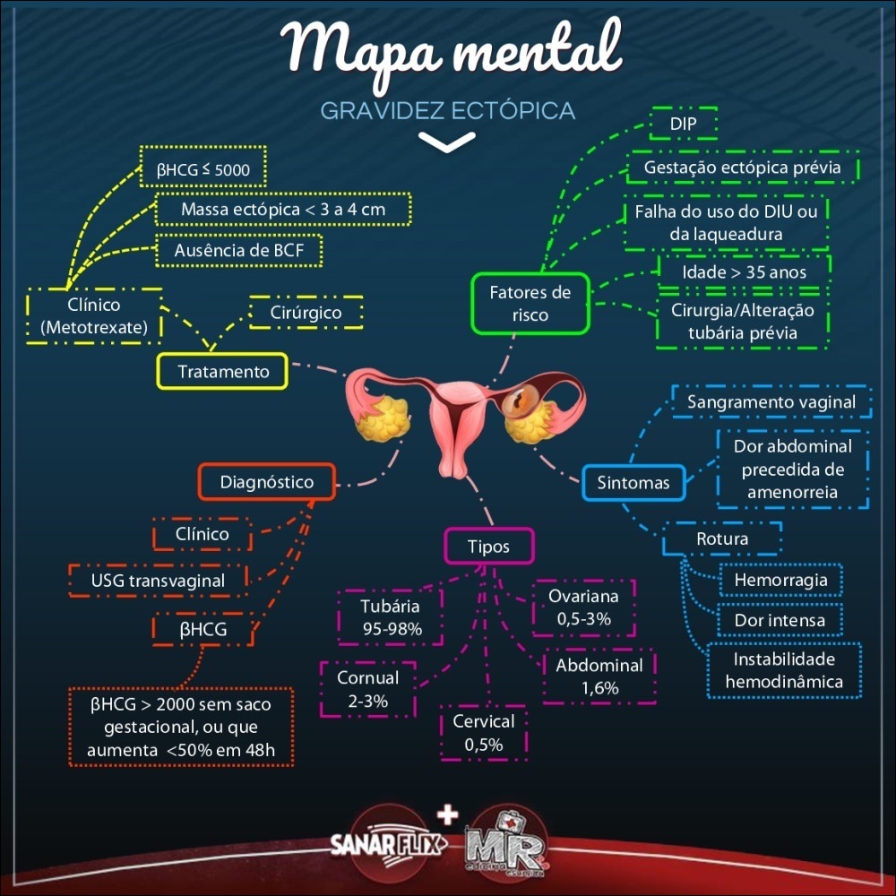 sinais de certeza : gravidez - Mapa Mental