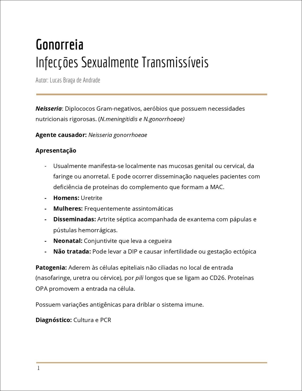 Mapa mental com Gonorreia no centro, ramificando-se para Infecções Sexualmente Transmissíveis e Neisseria Diplococos Gramnegativos aeróbios que possuem necessidades