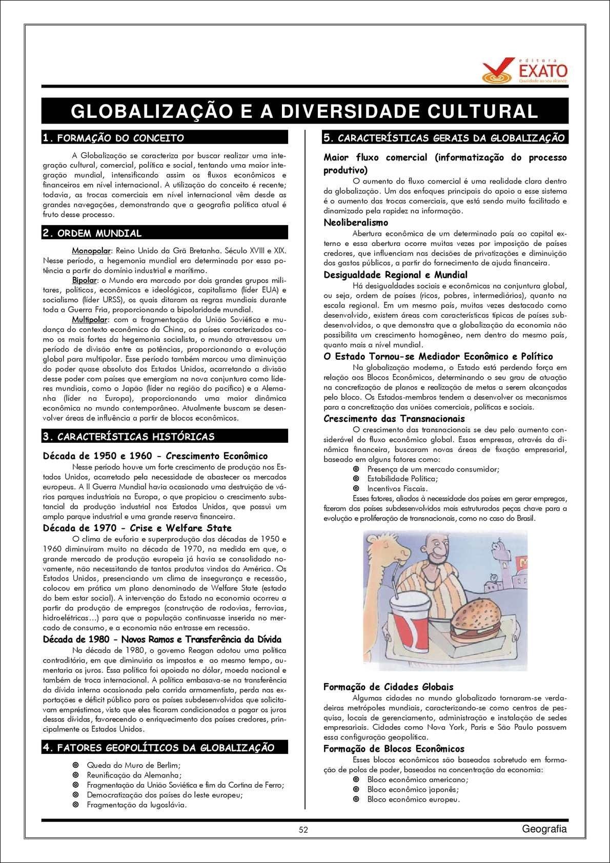 Globalização e a Diversidade Cultural: Conceitos e Características