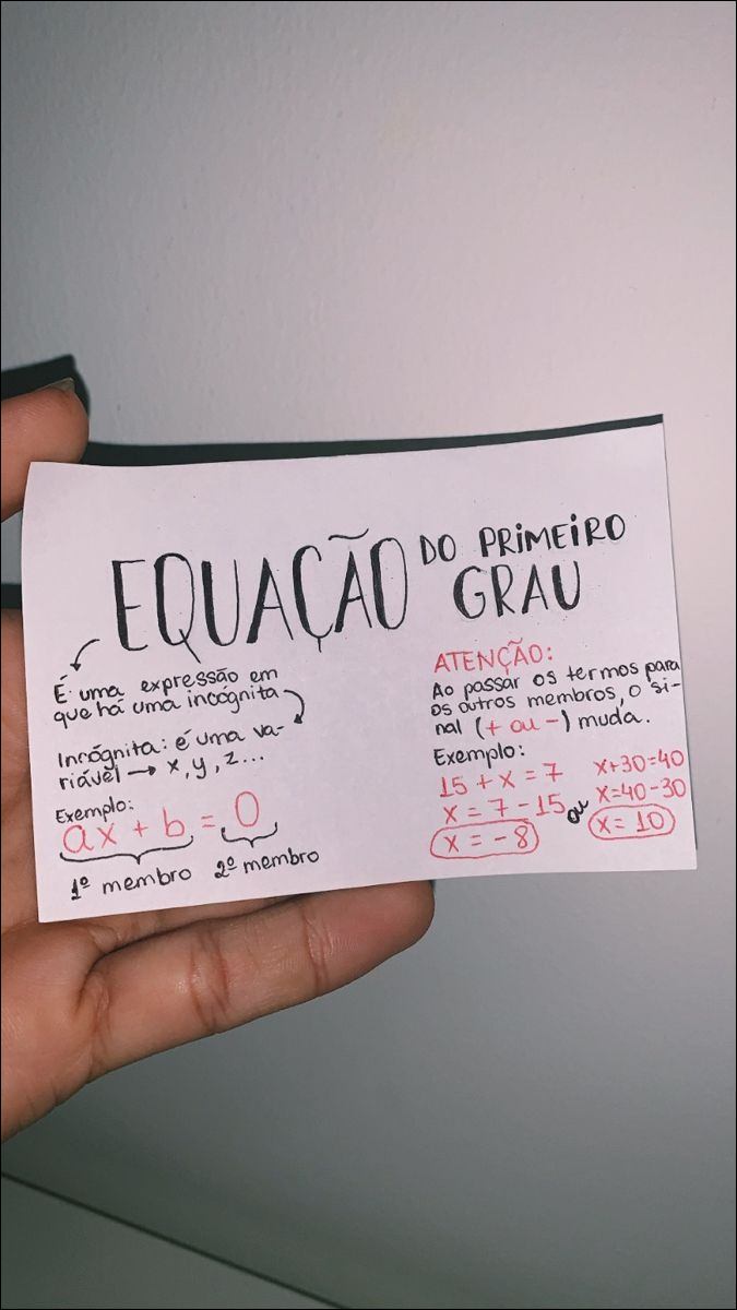 Equação de 1° grau