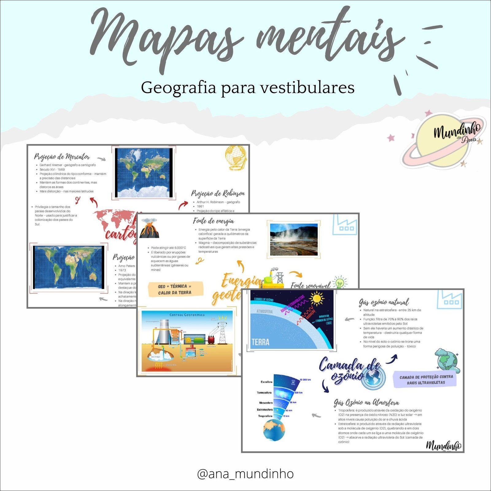 Mapa mental com GEO TÉRMICA no centro, ramificando-se para Fonte renovável e Energia pelo calor da Terra energia