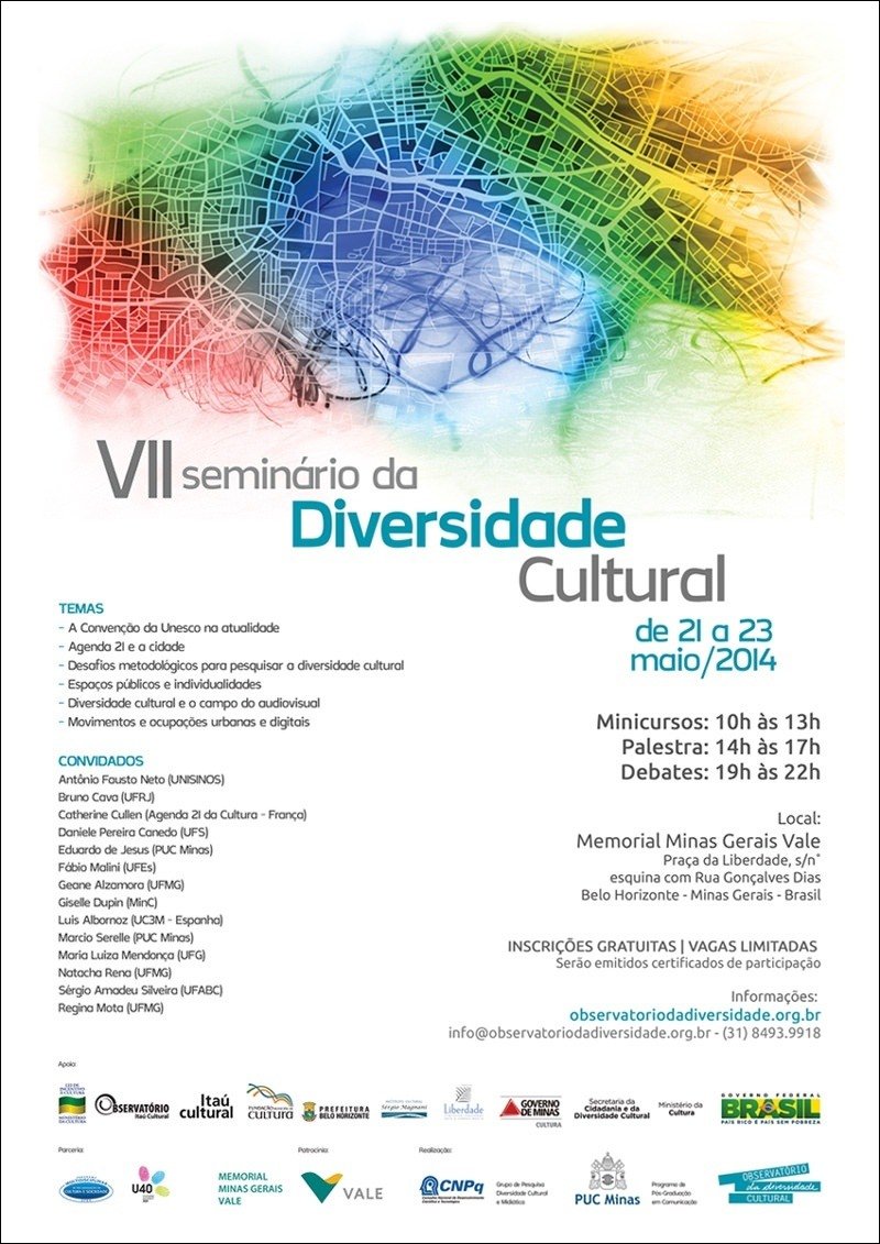 Mapa mental com Diversidade no centro, ramificando-se para: A Convenção do Unesco no atualidade e Desafios metodológicos para pesquisar a diversidade cultural