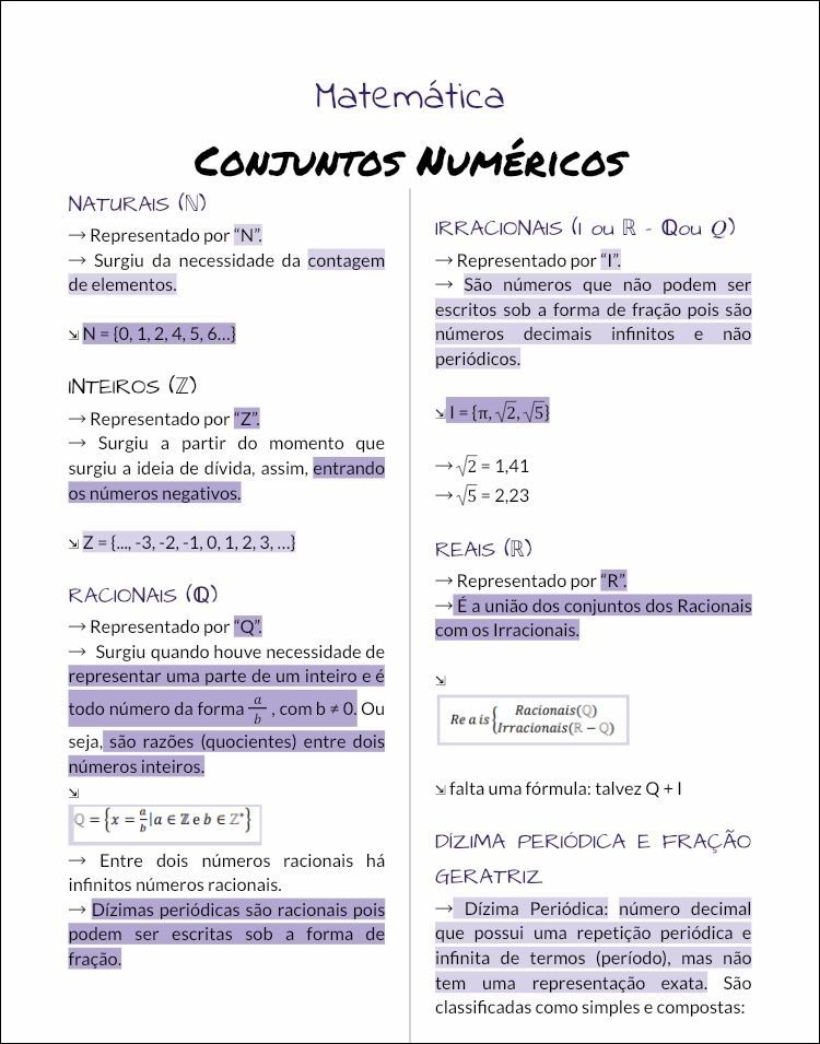 Conjuntos numéricos: resumo para se dar bem em Matemática no Enem