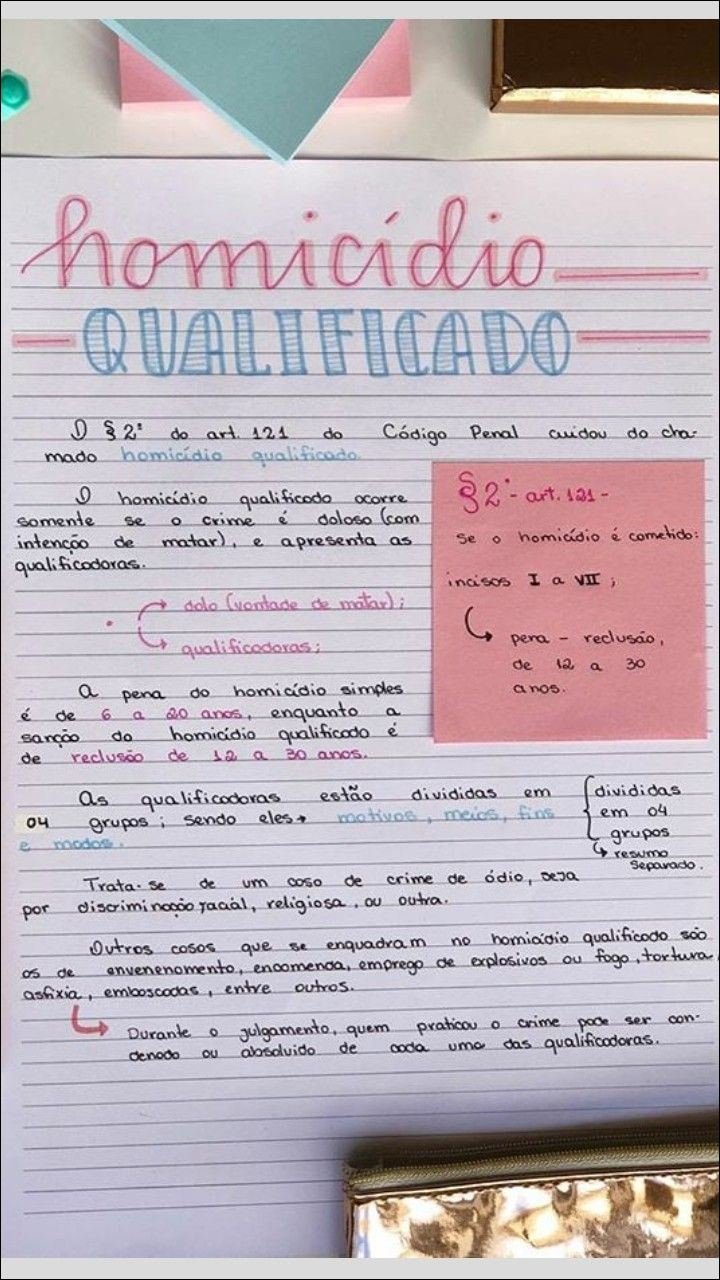 Mapa mental com homicídio no centro ramificando-se para homicídio simples e homicídio qualificado